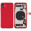 Ensemble de couvercle arrière de batterie (avec touches latérales et bouton d'alimentation + câble flexible de bouton de volume et module de charge sans fil et moteur et port de charge et haut-parleur sonnerie et plateau de carte et couvercle d'objectif d