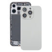 Pour iPhone 16 Pro Max Coque arrière de batterie en verre d'origine avec couvercle d'objectif d'appareil photo + aimant MagSafe (argent) avec logo