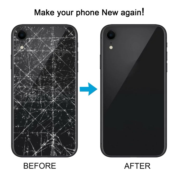 Châssis arrière avec apparence imitation de l'iP15 Pro pour iPhone XR avec logo (gris titane )