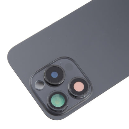 Pour iPhone 15 pro vitre arrière de la batterie avec couvercle d'objectif d'appareil photo + aimant MagSafe avec logo