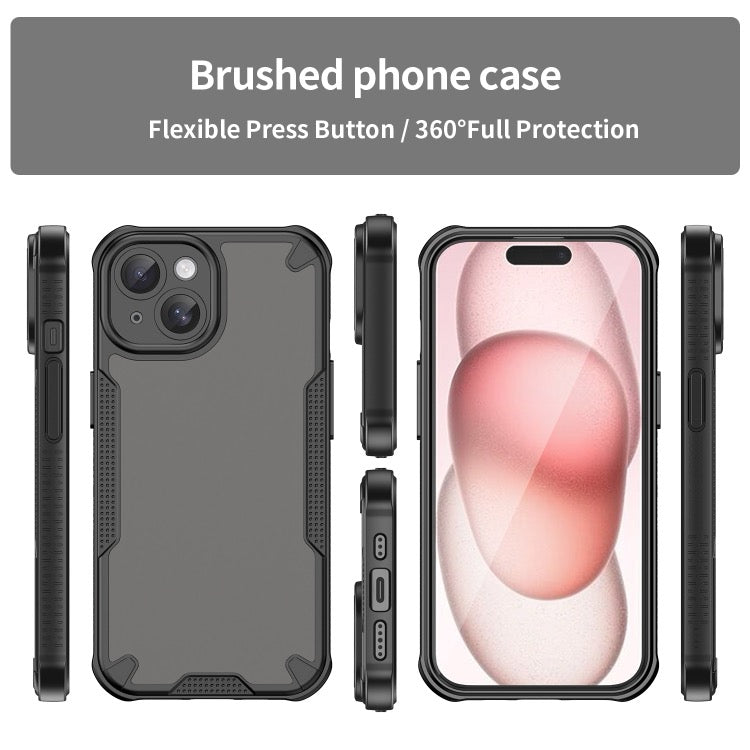 Coque de téléphone hybride PC TPU Armor Glaze pour iPhone 15
