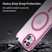 Pour iPhone 16 MagSafe givré translucide TPU + PC coque de téléphone à couverture complète (rose)
