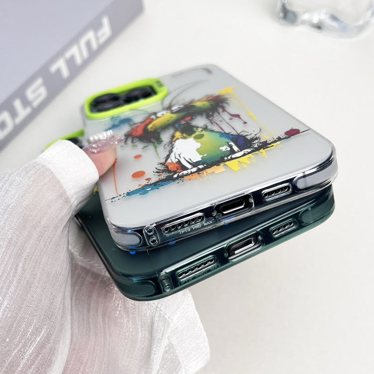 Coque d’iPhone 11 Double Couche Couleur Argent Série
Animal Peinture À L'huile Téléphone Cas (Duck Rush)