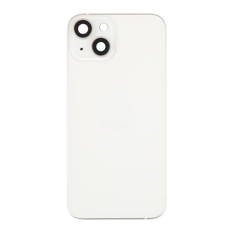 Pour coque arrière de batterie iPhone 14 avec cadre central/touches latérales ( Blanc ) avec logo