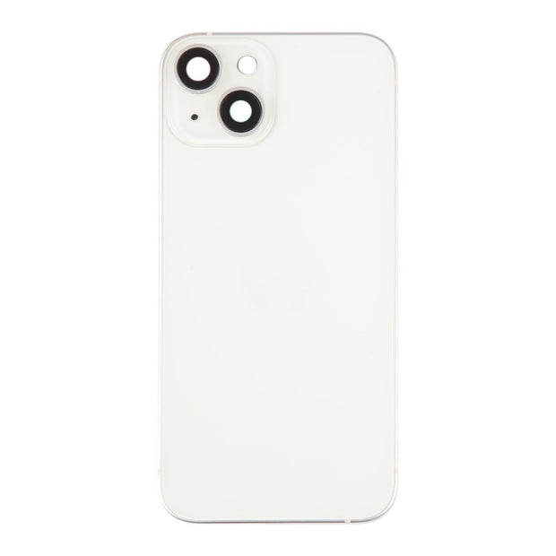 Pour coque arrière de batterie iPhone 14 avec cadre central/touches latérales ( Blanc ) avec logo