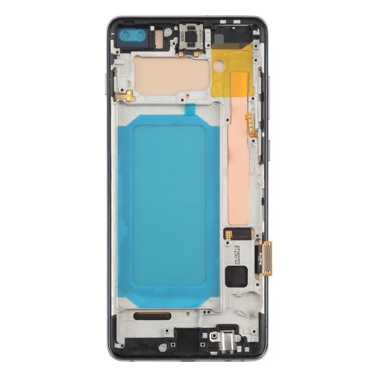 Écran LCD TFT pour Samsung Galaxy S10+ SM-G975 Assemblage complet du numériseur avec cadre, ne prenant pas en charge l'identification des empreintes digitales (Noir)