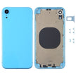 Couvercle du boîtier arrière avec objectif de la caméra, plateau de la carte SIM et touches latérales pour iPhone XR (bleu) avec logo