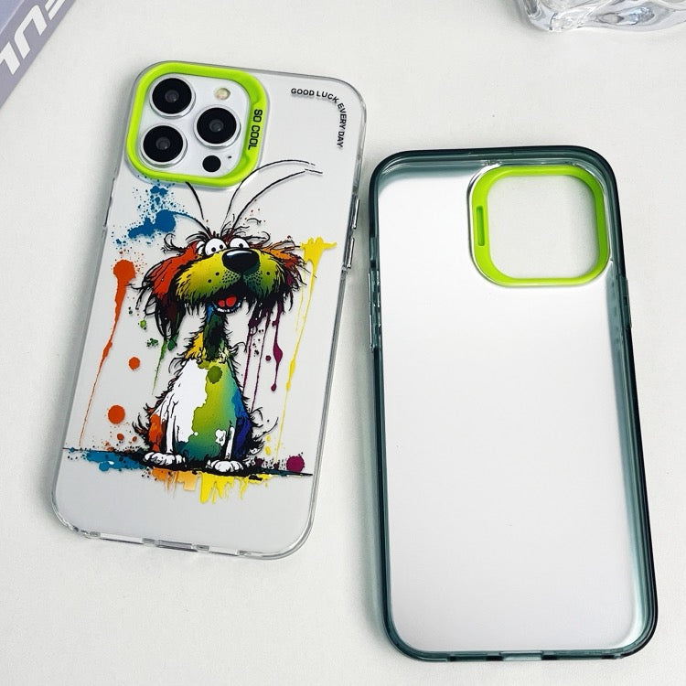 Coque d’iPhone 11 Double Couche Couleur Argent Série
Animal Peinture À L'huile Téléphone Cas (Duck Rush)