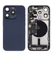 Châssis complet iPhone 15 Pro Bleu Titane – Face arrière + Nappe d’origine + Logo