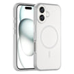 Pour iPhone 16 MagSafe givré translucide TPU + PC coque de téléphone à couverture complète (blanc)