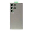 Pour Samsung Galaxy S24 Ultra SM-S928B Couvercle arrière de batterie OEM avec couvercle d'objectif d'appareil photo (gris)