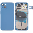 Châssis arrière iPhone 13 avec logo, boutons latéraux, plateau SIM, câble volume et charge sans fil ( Bleu ) avec logo