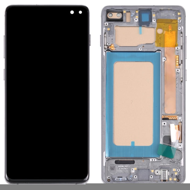 Écran LCD TFT pour Samsung Galaxy S10+ SM-G975 Assemblage complet du numériseur avec cadre, ne prenant pas en charge l'identification des empreintes digitales (Noir)