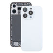Pour iPhone 16 Pro Max Coque arrière de batterie en verre d'origine avec couvercle d'objectif d'appareil photo + aimant MagSafe (blanc) avec logo