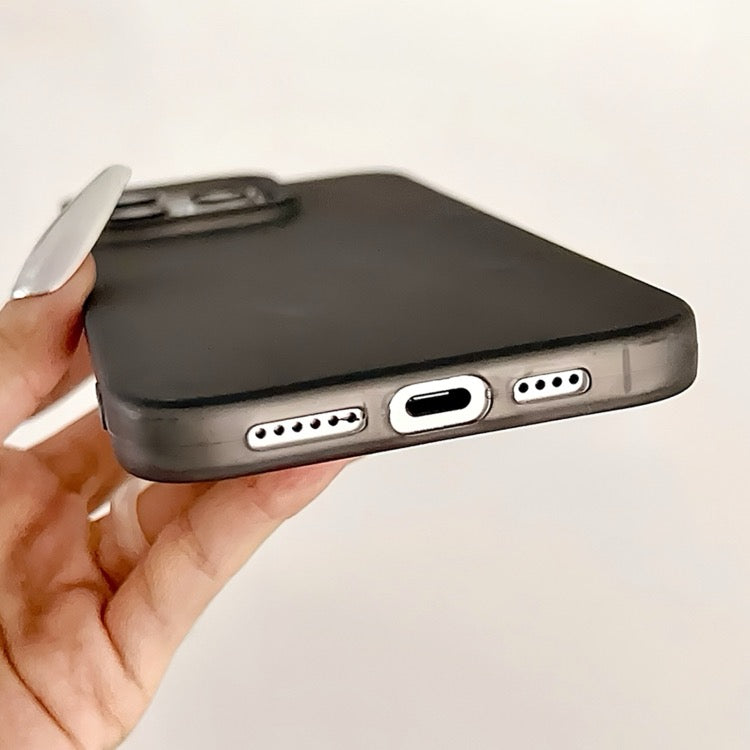 Pour iPhone 16 Étui de téléphone à couverture complète en TPU translucide givré