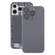 Pour iPhone 16 Pro Max Coque arrière de batterie en verre d'origine avec couvercle d'objectif d'appareil photo + aimant MagSafe (Noir) avec logo