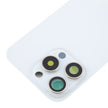 Pour iPhone 16 Pro Max Coque arrière de batterie en verre d'origine avec couvercle d'objectif d'appareil photo + aimant MagSafe (blanc) avec logo
