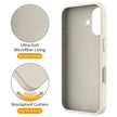 Pour iPhone 16 Étui de téléphone magnétique MagSafe en silicone liquide avec support à anneau (blanc antique)