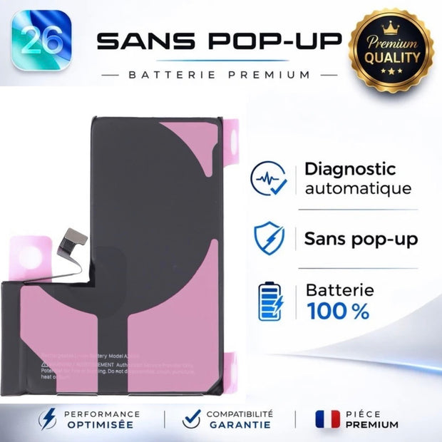 Batterie iPhone 12 Pro Max – Remplacement TI Haute Performance 100% Chargée