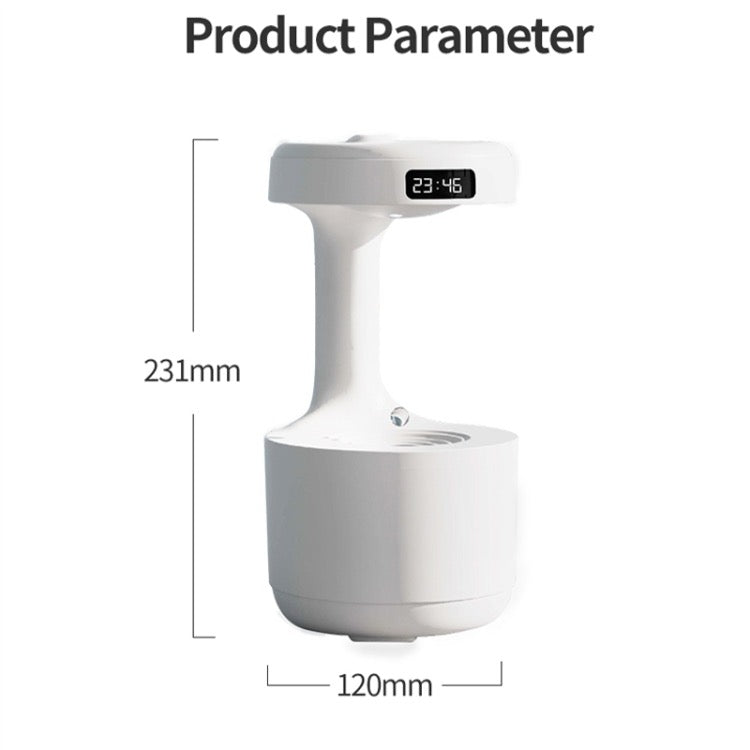 Humidificateur de goutte d'eau anti-gravité à affichage intelligent W1 LED - Wakeshopes