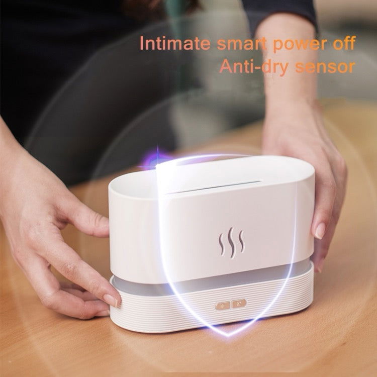 Humidificateur de lumière de nuit de diffuseur aromatique flamme (blanc) - Wakeshopes