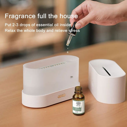 Humidificateur de lumière de nuit de diffuseur aromatique flamme (blanc) - Wakeshopes