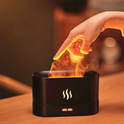 Humidificateur de lumière de nuit de diffuseur aromatique flamme (blanc) - Wakeshopes