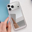 Coque de téléphone en TPU effet miroir pour iPhone 17 Pro Max (blanche)