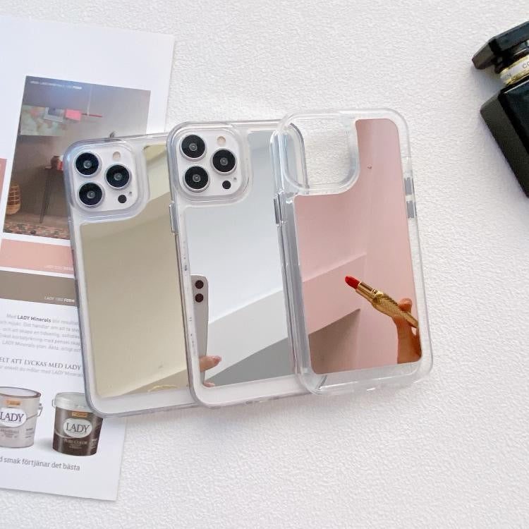 Coque de téléphone en TPU effet miroir pour iPhone 17 Pro Max (blanche)