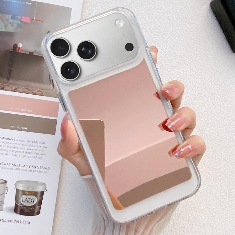 Coque de téléphone en TPU effet miroir pour iPhone 17 Pro Max (blanche)