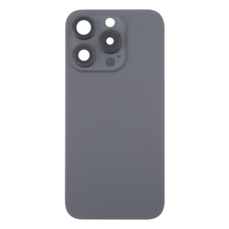 Pour iPhone 16 Pro Max Coque arrière de batterie en verre d'origine avec couvercle d'objectif d'appareil photo + aimant MagSafe (noir)