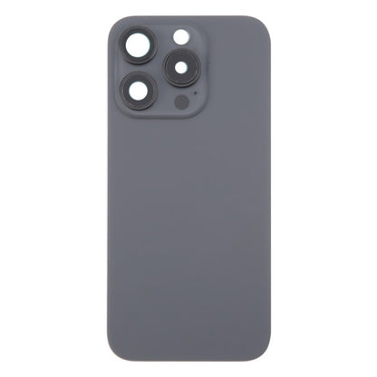 Pour iPhone 16 Pro Max Coque arrière de batterie en verre d'origine avec couvercle d'objectif d'appareil photo + aimant MagSafe (noir)