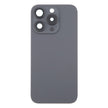 Pour iPhone 16 Pro Max Coque arrière de batterie en verre d'origine avec couvercle d'objectif d'appareil photo + aimant MagSafe (noir)