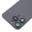 Pour iPhone 16 Pro Max Coque arrière de batterie en verre d'origine avec couvercle d'objectif d'appareil photo + aimant MagSafe (noir)