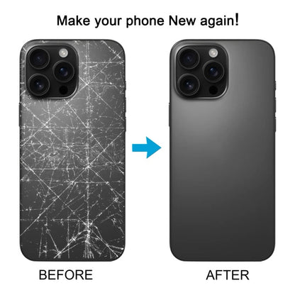 Pour iPhone 16 Pro Max Coque arrière de batterie en verre d'origine avec couvercle d'objectif d'appareil photo + aimant MagSafe (noir)