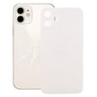 Couvercle de batterie arrière à grand trou de caméra de remplacement facile pour iPhone 12 (blanc) avec logo
