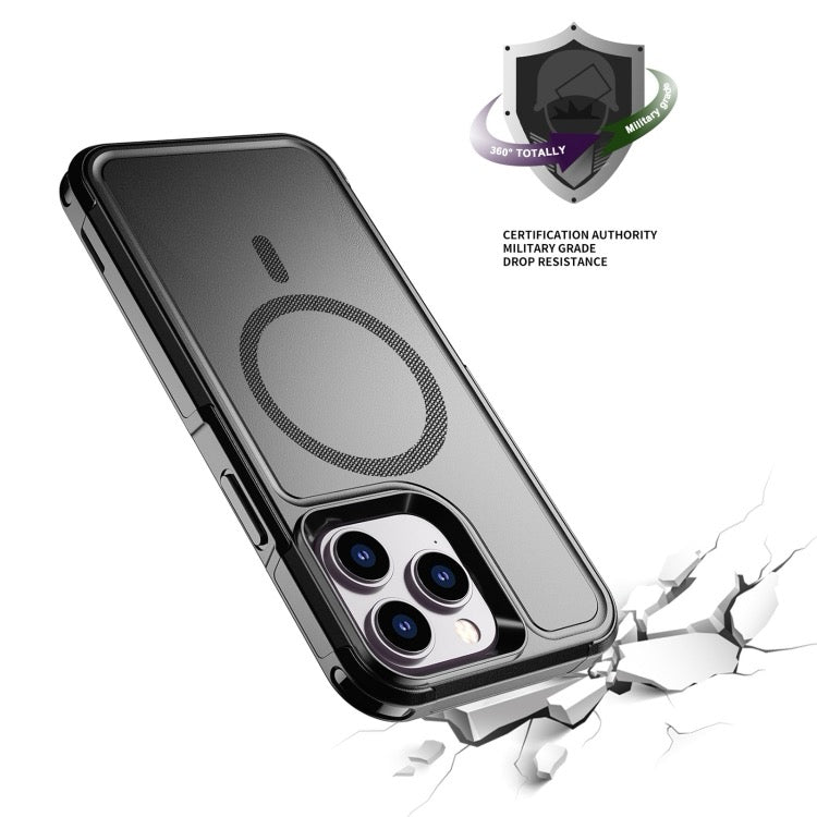 Coque iPhone 14 Pro Armor Magsafe PC Hybrid TPU Phone Case (Noir)