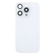 Pour iPhone 16 Pro Coque arrière de batterie en verre d'origine avec couvercle d'objectif d'appareil photo (blanc) avec logo