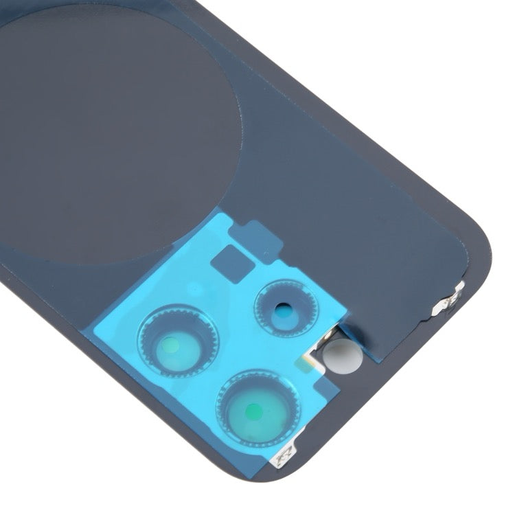Pour iPhone 16 Pro Coque arrière de batterie en verre d'origine avec couvercle d'objectif d'appareil photo (blanc) avec logo