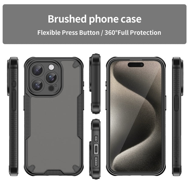 Coque de téléphone hybride PC TPU Armor Glaze pour iPhone 15 Pro