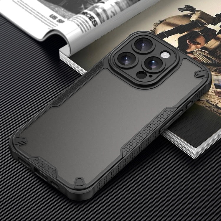 Coque de téléphone hybride PC TPU Armor Glaze pour iPhone 15 Pro