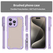 Coque de téléphone hybride PC TPU Armor Glaze pour iPhone 15 Pro Max