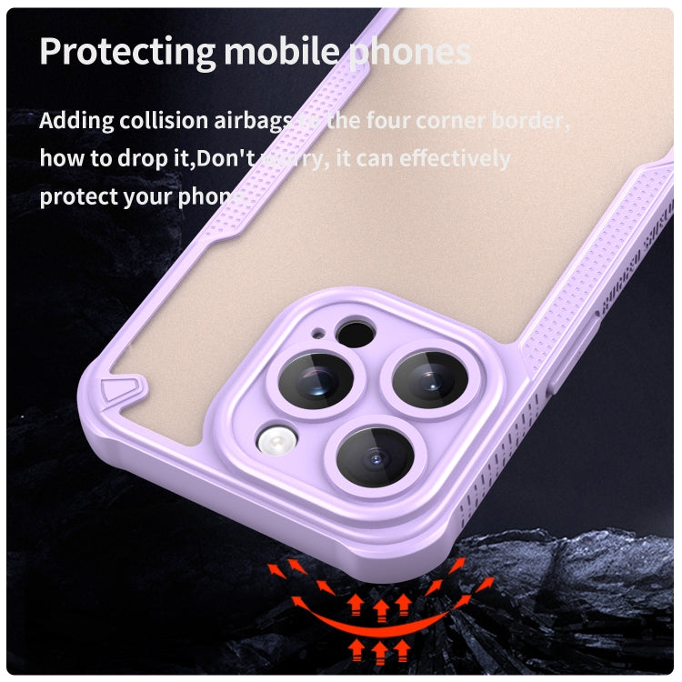 Coque de téléphone hybride PC TPU Armor Glaze pour iPhone 15 Pro Max