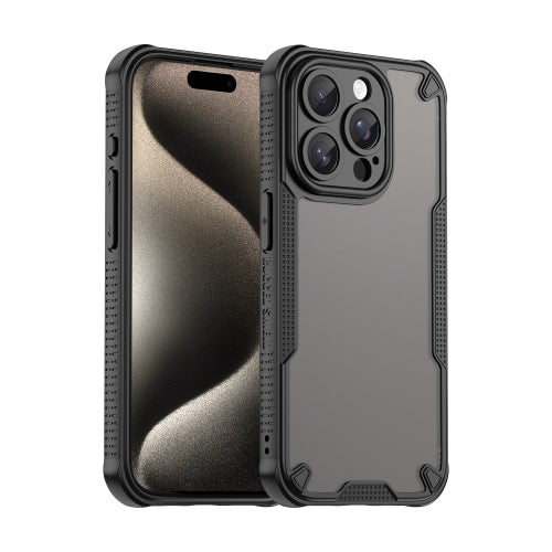 Coque de téléphone hybride PC TPU Armor Glaze pour iPhone 15 Pro Max