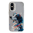 Coque Série de peinture à l'huile à motif animal PC + TPU Phone Case (chien tacheté)