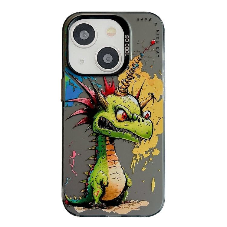 Coque Série de peinture à l'huile à motif animal PC + TPU Phone Case  (Dragon)