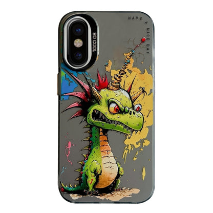 Coque Série de peinture à l'huile à motif animal PC + TPU Phone Case  (Dragon)