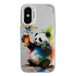 Coque Série de peinture à l'huile à motif animal PC + TPU Phone Case (Panda)