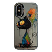 Coque Série de peinture à l'huile à motif animal PC + TPU Phone Case (Chat noir)