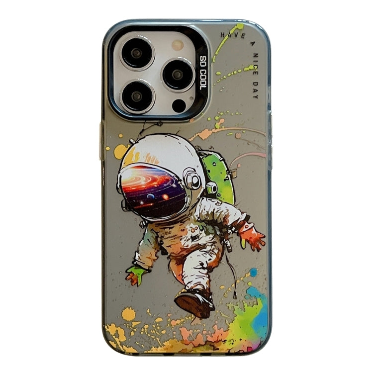 Coque Série de peinture à l'huile à motif animal PC + TPU Phone Case (astronaute)